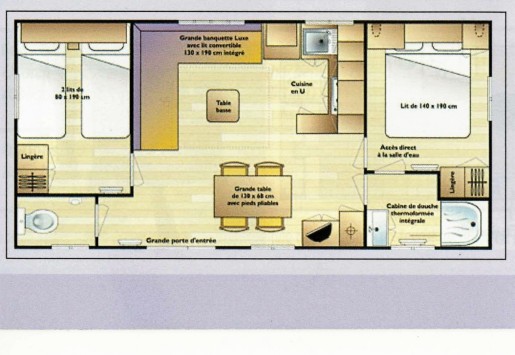 Photo du mobil-home 6 places du camping au coeur de l'Ardèche