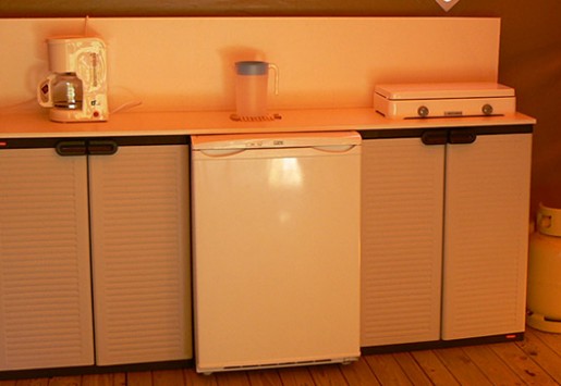 Photo des petits lodges du camping au coeur de l'Ardèche